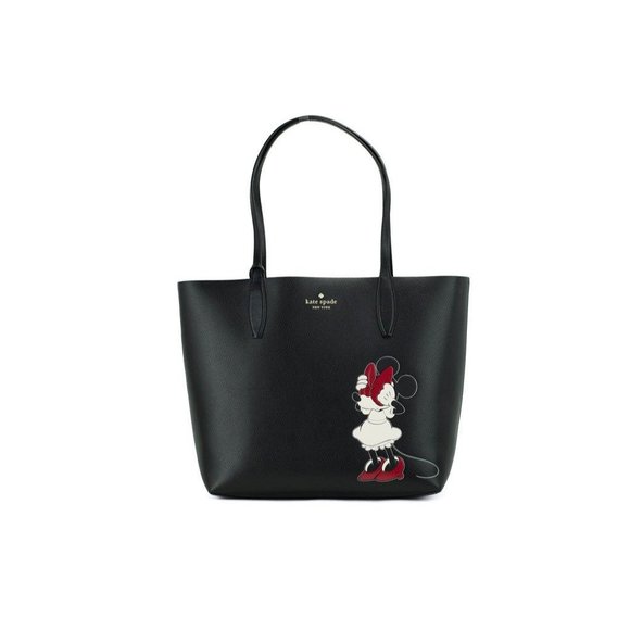 NEW Kate Spade X Disney Large Tote Bag Refined Grain Leather Minnie Mouse Comic - Picture 7 of 7